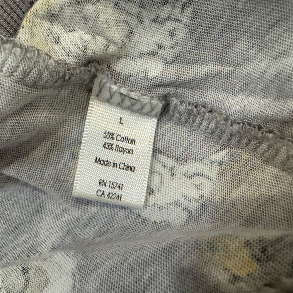 PJ Salvage Joggers Bottoms Gray with Dog Print - Picture 7 of 9